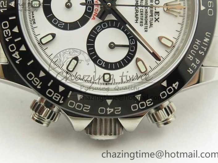 0119 Daytona 116500 JHF Best Edition Ceramic Bezel White Dial on SS Bracelet A Premium 3268